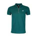 Dark Green 100Fit Zipper Polo T-Shirt
