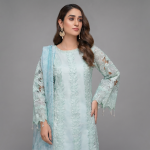 Pastel Blue Embroidered Lawn Coordinate Set