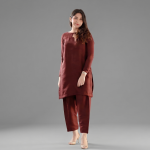 Women's Elegant Maroon Co-ord Set