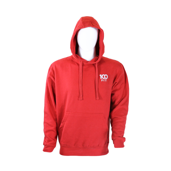 100 Fit Classic Red Hoodie – Comfortable Wear