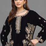 Royal Midnight Velvet Embroidered 3-Piece Suit