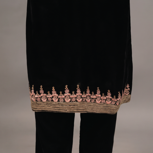 Midnight Noir Embroidered 3-Piece Suit