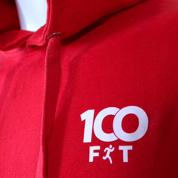 100 Fit Classic Red Hoodie – Comfortable Wear