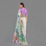Botanical Meadow Silk Saree Set
