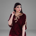 Luxurious Velvet Embroidered Kaftan