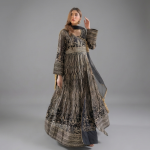 Embellished Black Angrakha Set
