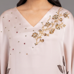 Elegant Botanical Print Kaftan