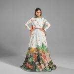 Elegance in Heritage Pictorial Scenic Anarkali