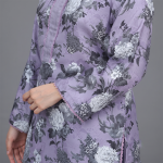 Lavender Floral Print Lawn Suit