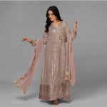 Embellished Rose Angrakha Set