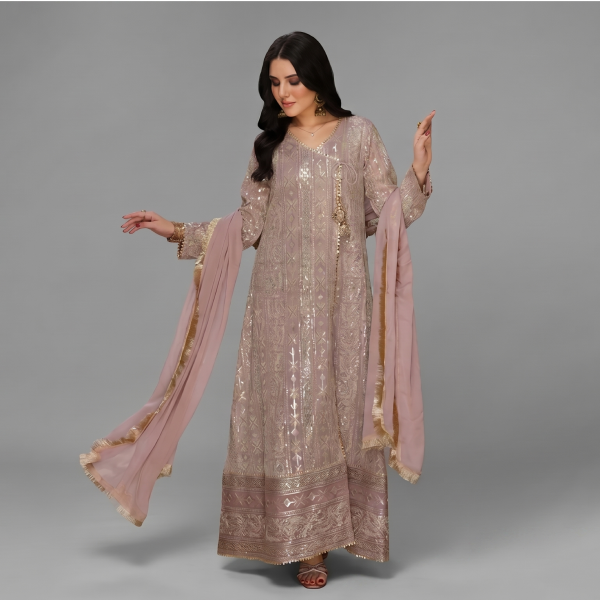 Embellished Rose Angrakha Set