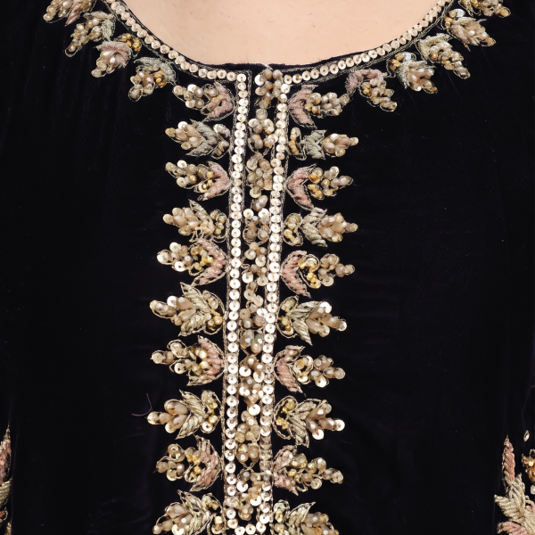 Royal Midnight Velvet Embroidered 3-Piece Suit