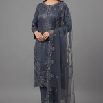 Midnight Elegance Embroidered Luxury 3-Piece Suit