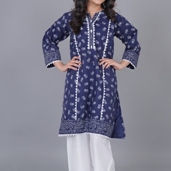 Blossom Printed Kurta Set for Girls