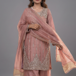 Blush Rose Embroidered Luxury 3-Piece Suit