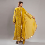 Mustard Embellished A-Line Set