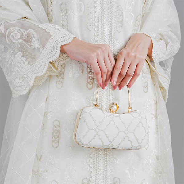 Ivory Embroidered Long Kurta with Trouser