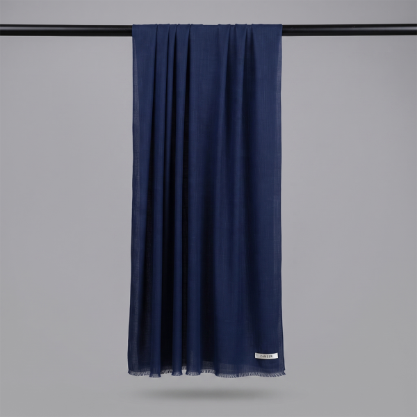 Navy Blue Turkish Lawn Scarf