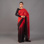 Crimson Noir Ombre Saree
