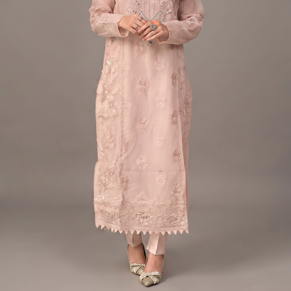 Champagne Blush Embroidered Elegance