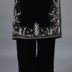 Onyx Elegance Velvet Embroidered 3-Piece Suit