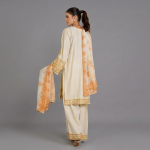 Ivory Geometric Embroidered Lawn Coordinate Set