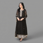 Embellished Black Anarkali Suit