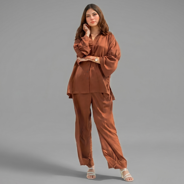 Women's Chic Chocolate Brown Co-ord Set