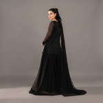 Midnight Blossom Embroidered Sharara Suit