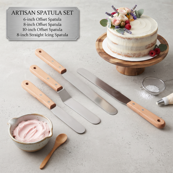 Stainless steel beech handle fried fish spatula, baking spatula, barbecue cooking spatula