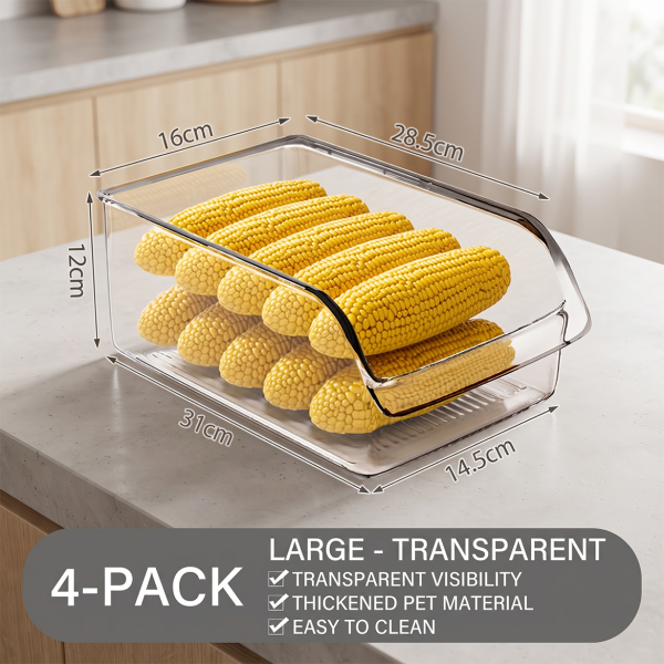 Refrigerator Storage Box Drawer-Type Organizing Fresh- Vegetable and Egg Freezing Storage