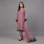 Dusty Rose Noir Embellished Suit Set