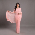 Blush Serenity Georgette Saree