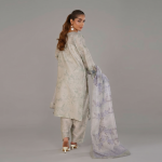 Pastel Grey Embroidered Co-ord Set