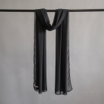 Noir Chiffon Scarf