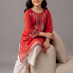 Crimson Grace Embroidered Kids Kurta Set