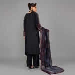 Black Ornate Embroidered Lawn Coordinate Set