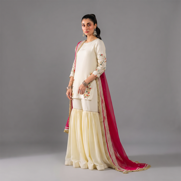 White Embroidered Kurta Set