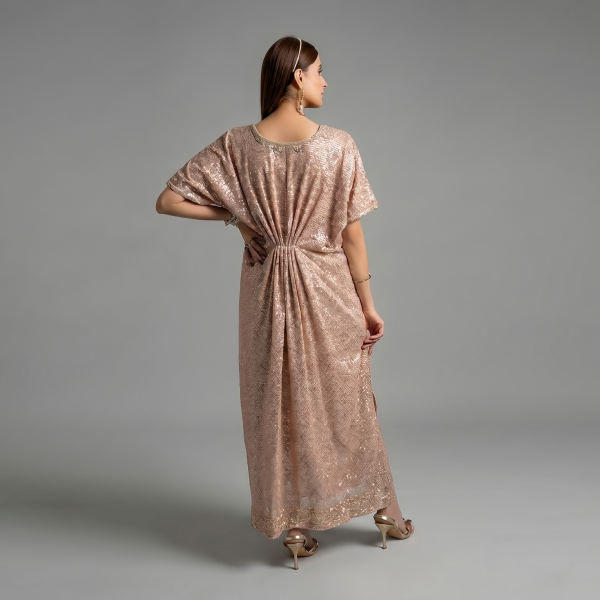 Rose Gold Sequined Kaftan