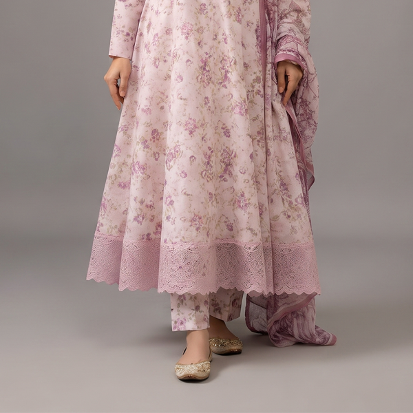 Blush Floral Elegance Printed Lawn Suit