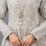 Ivory Pearl Hand-Embellished Anarkali