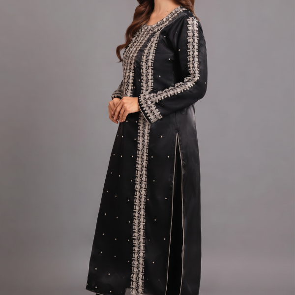 Midnight Noir Embroidered 3-Piece Suit