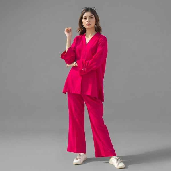 Women's Vibrant Fuchsia Co-ord Set