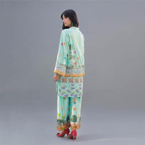Mint Lagoon Printed Lawn Suit