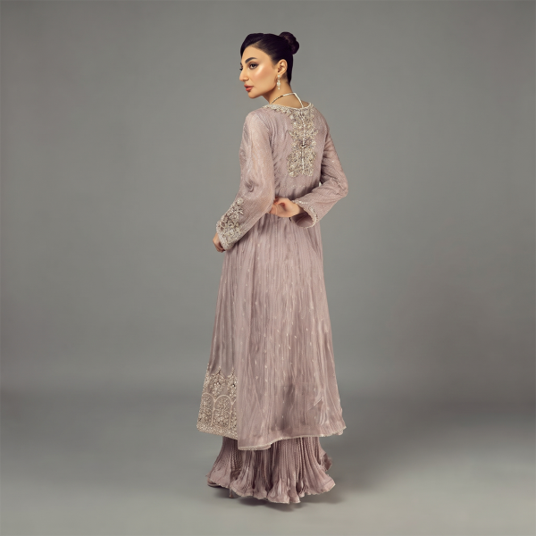 Embellished Mauve Anarkali Maxi Set