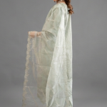 Seafoam Green Minimalist Embroidered Organza Co-ord Set