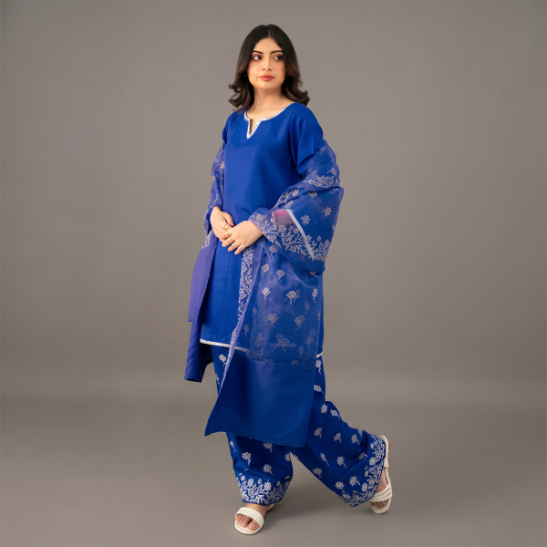 Royal Blue Farshi Shalwar Suit