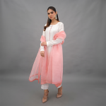 Ethereal Ombré White and Pink Ensemble Suit