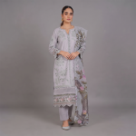 Misty Lilac Floral Embroidered 3-Piece Suit