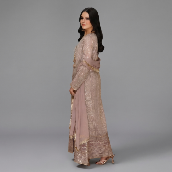 Embellished Rose Angrakha Set